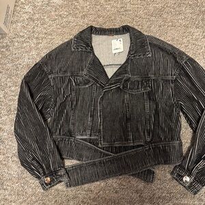 Free People Black corduroy jacket NWT